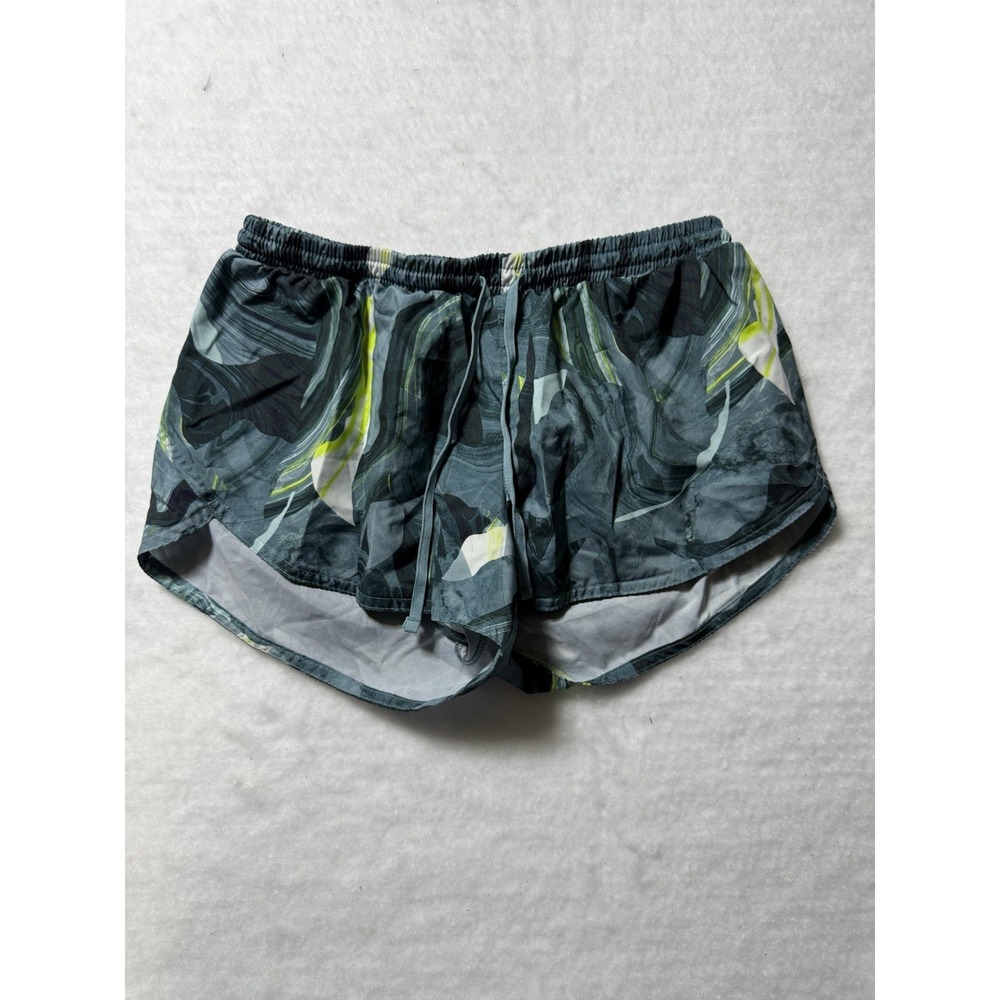 Old Navy Active Women's Small Go-Dry Running Shorts Green Abstract Print‎